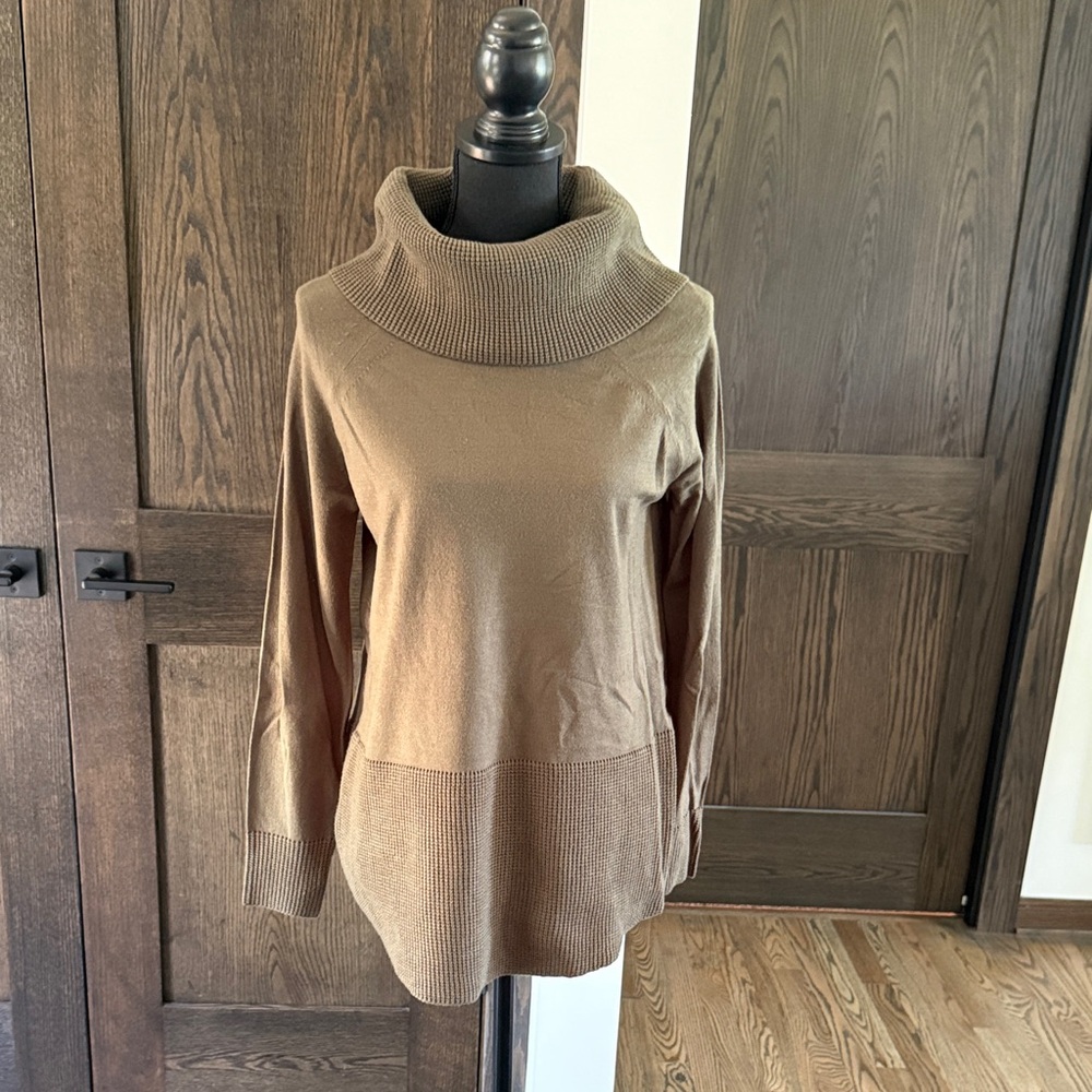 Cyrus Olive Cowl Neck Sweater